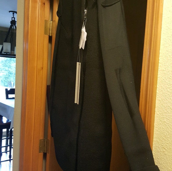 Rick Owen Blk Italian Peacoat - Picture 4 of 7